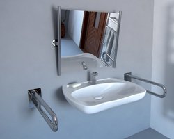 Klappgriffe WC/Waschtisch - Edelstahl