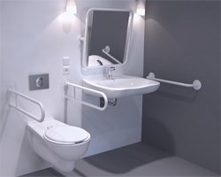 Klappgriffe WC/Waschtisch - weiß