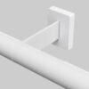 Detail der Halterung eines Haltegriffs MODULAR aus weiß pulverbeschichtetem Stahl.