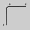 MODULAR Eckhandlauf Schwarz Ø32 mm – gleiche Schenkellängen