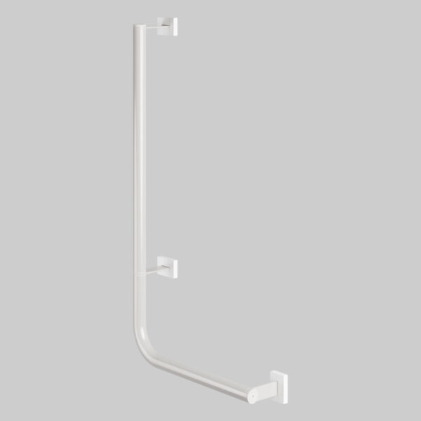 Winkelhandlauf Stahl Weiß Ø32 mm – links – MODULAR