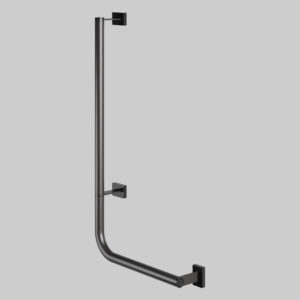 Winkelhandlauf Stahl Schwarz Ø32 mm – links – MODULAR