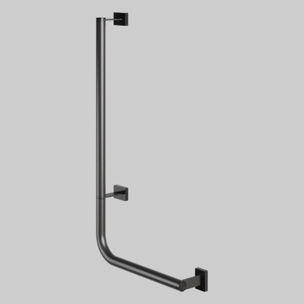 Winkelhandlauf Stahl Schwarz Ø32 mm – links – MODULAR