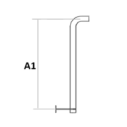 MODULAR Winkelhandlauf Bogenrohr Maß A1