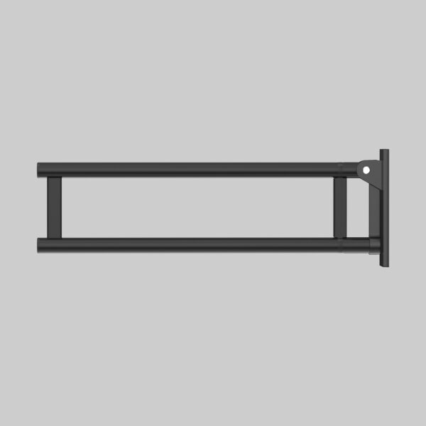 Stützklappgriff Stahl Schwarz Ø32 mm MODULAR – Frontansicht