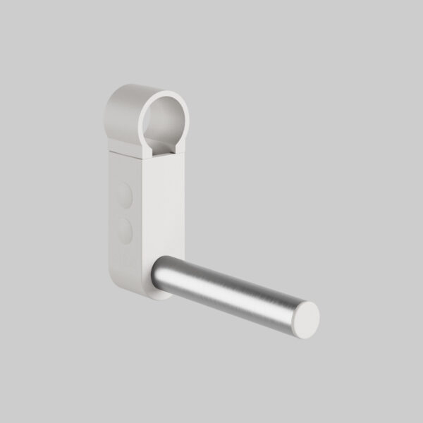 Toilettenpapierhalter für Haltegriffe Ø25 und Ø32 mm – Weiß