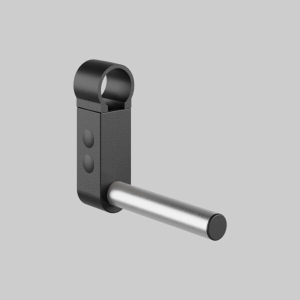 Toilettenpapierhalter für Haltegriffe Ø25 und Ø32 mm – Schwarz